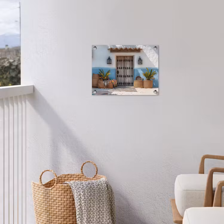 Deur - Manden - Planten tuinposter los doek klein -sfeer8