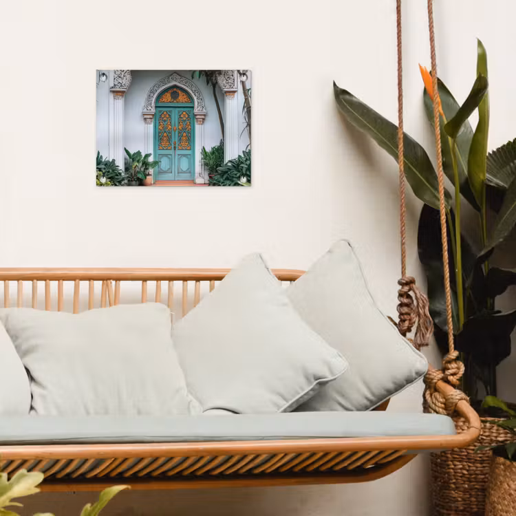 Deur - Patronen - Planten tuinposter los doek klein -sfeer7