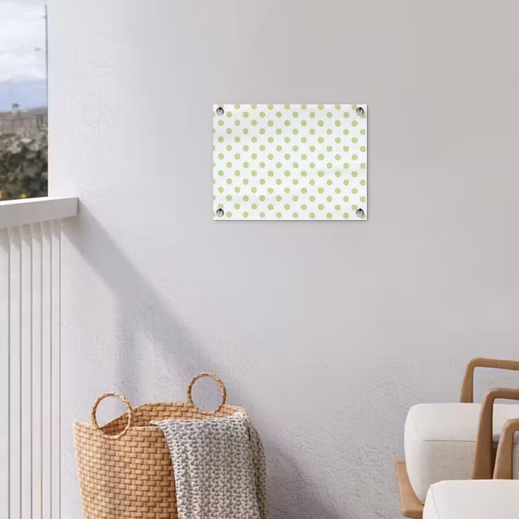 Dots - Klassiek - Groen tuinposter los doek klein 239 -sfeer8