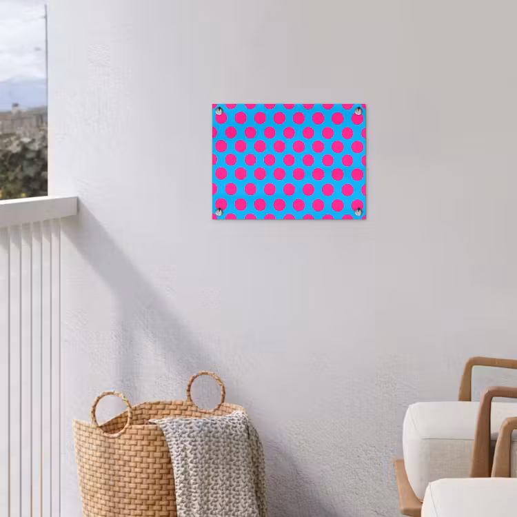 Stippen - Klassiek - Roze tuinposter los doek klein 239 -sfeer8