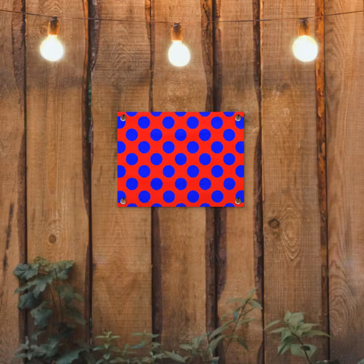Dots - Klassiek - Rood tuinposter los doek klein 239 -sfeer1