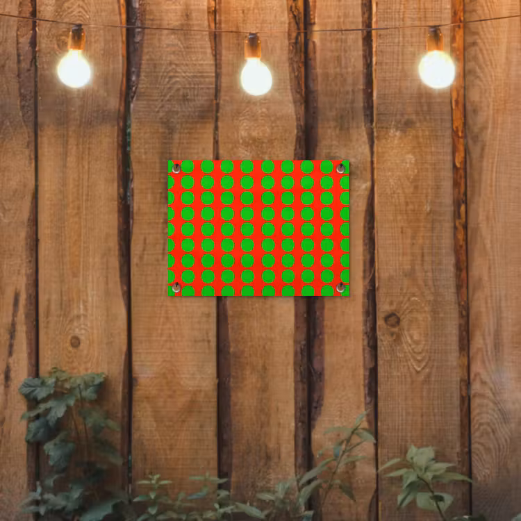 Stippen - Patroon - Groen tuinposter los doek klein 239 -sfeer1