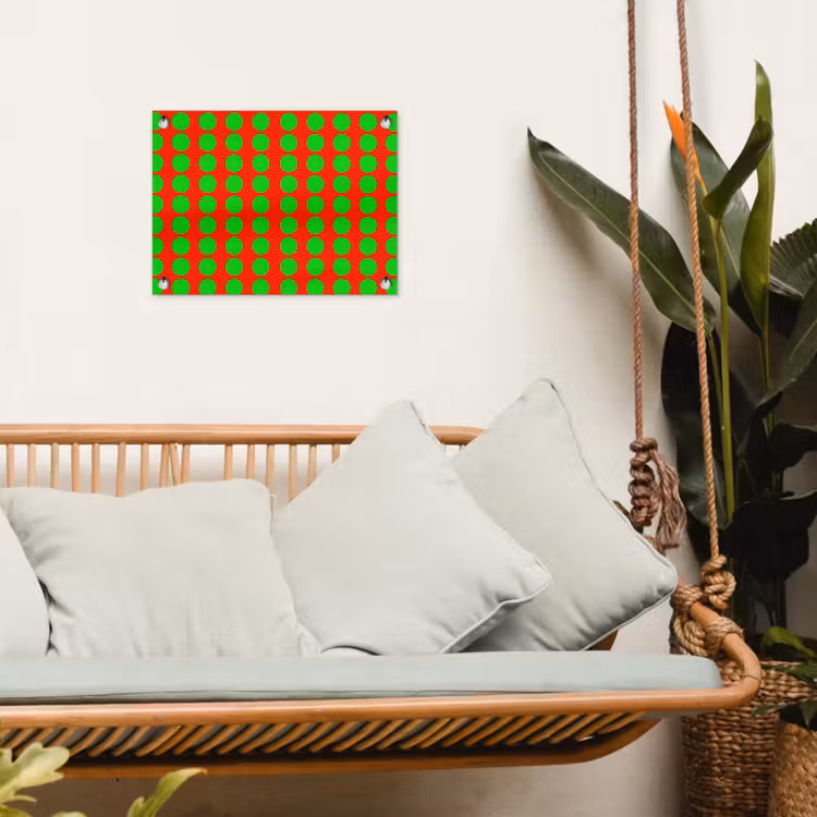 Stippen - Patroon - Groen tuinposter los doek klein 239 -sfeer7