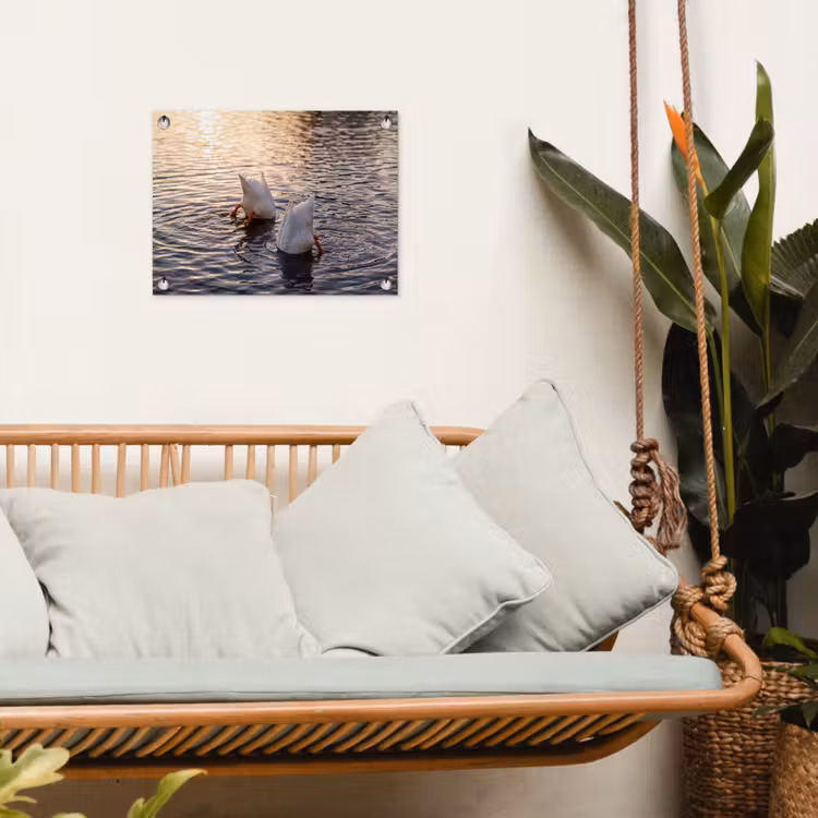Eenden - Water - Natuur tuinposter los doek klein -sfeer7