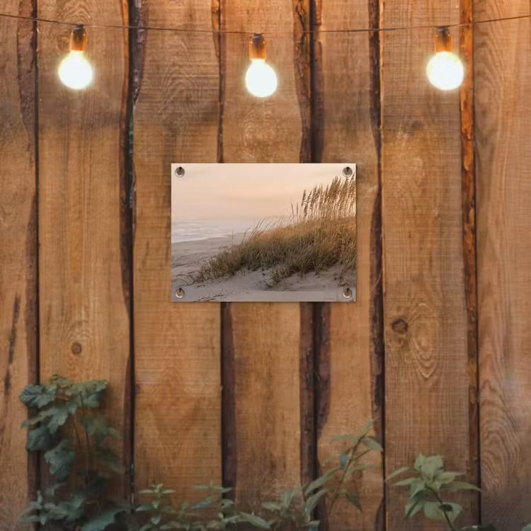 Duinlandschap - Zonsondergang - Strand tuinposter los doek klein -sfeer1