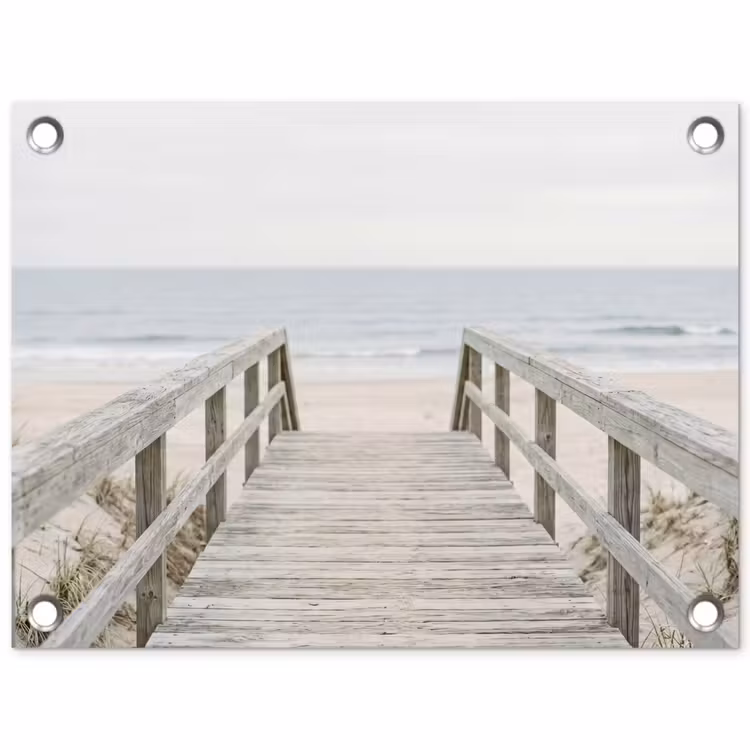 Duinen - Vlonder - Oceaan tuinposter los doek klein -3d