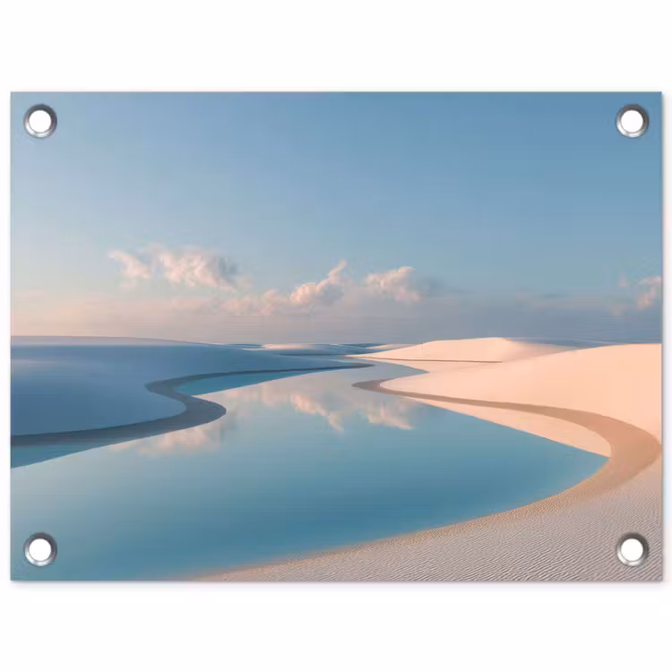Duinen - Waterplas - Oneindige rust tuinposter los doek klein -3d