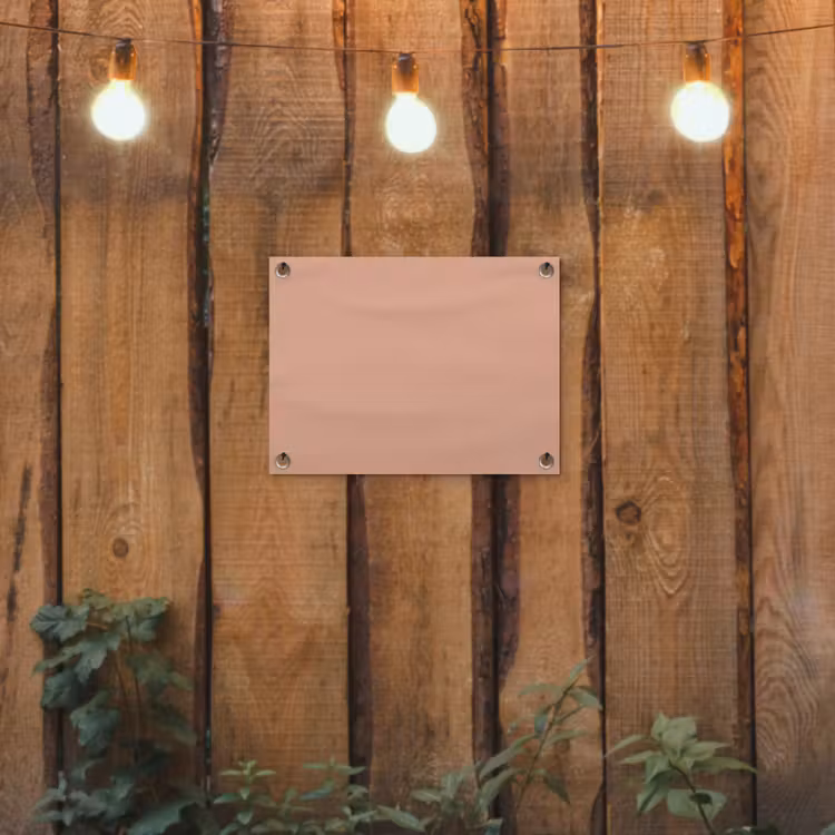 Dusty - Rose - Roze tuinposter los doek klein 239 -sfeer1