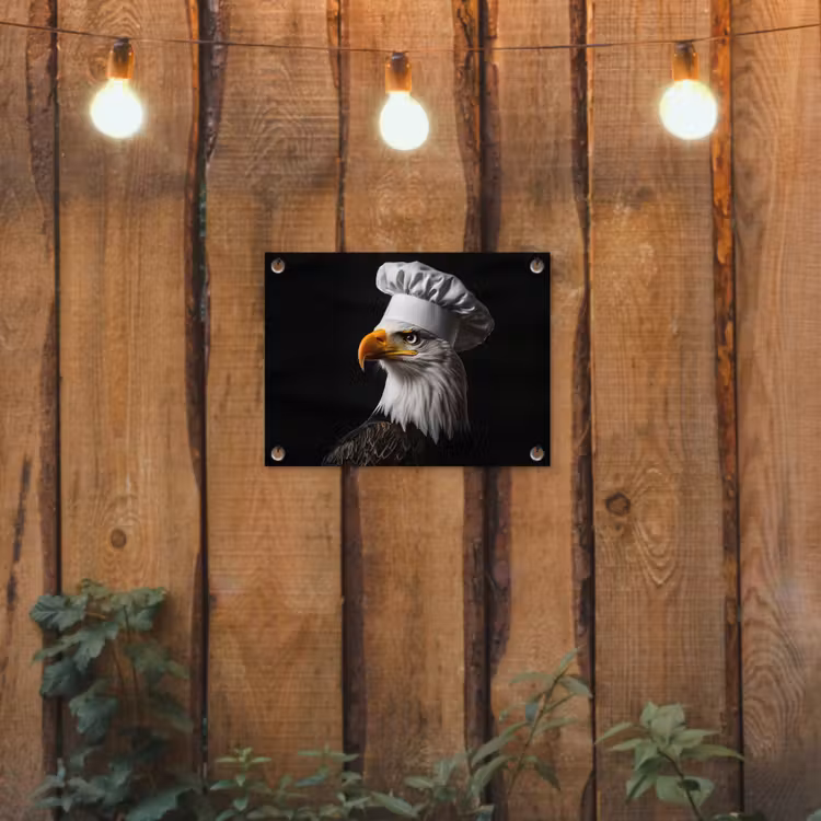 Arend -Amerika - Koksmuts - Vogel - Stoer tuinposter los doek klein -sfeer1