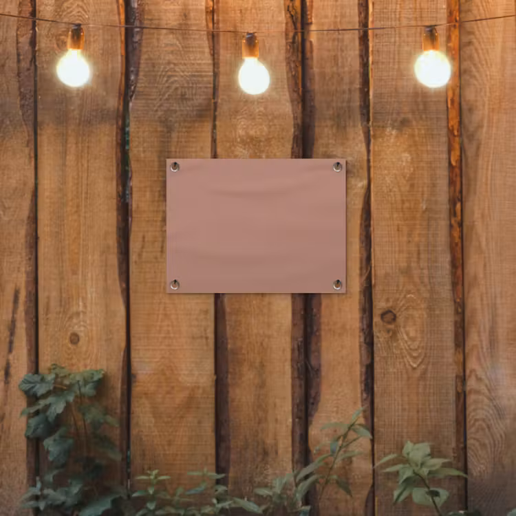 Earthy - Blusher - Roze tuinposter los doek klein 239 -sfeer1