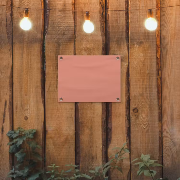 Earthy - Rose - Koraal tuinposter los doek klein 239 -sfeer1