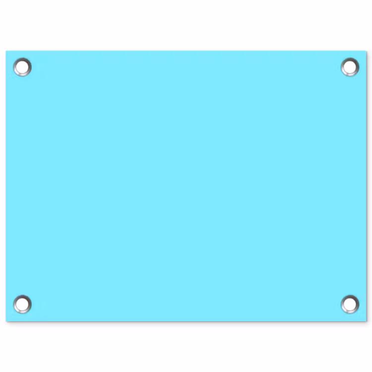 Electric - Cyan - Blauw tuinposter los doek klein 239 -3d