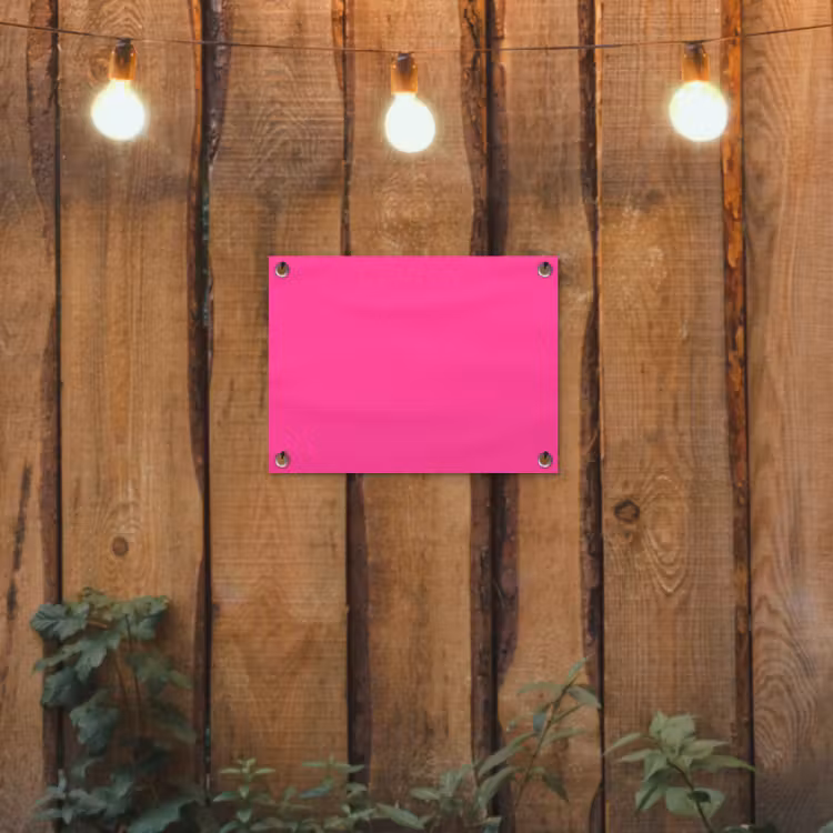 Electric - Magenta - Roze tuinposter los doek klein 239 -sfeer1