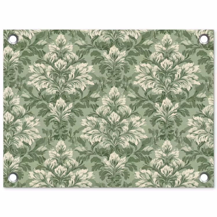 Sierlijk - Lichtgroen - Planten - Patroon - Getailleerd tuinposter los doek klein 239 -3d
