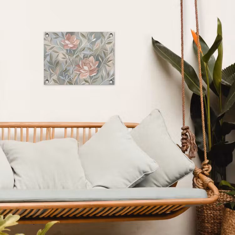 Elegant - Romantiek - Roze tuinposter los doek klein -sfeer7