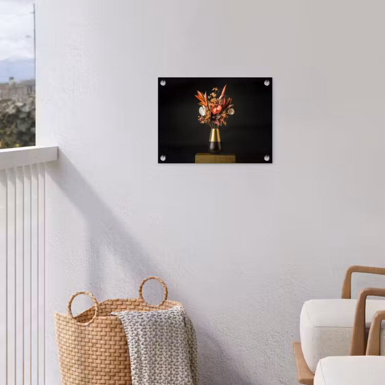 Exotisch - Boeket - Vaas - Goud tuinposter los doek klein -sfeer8