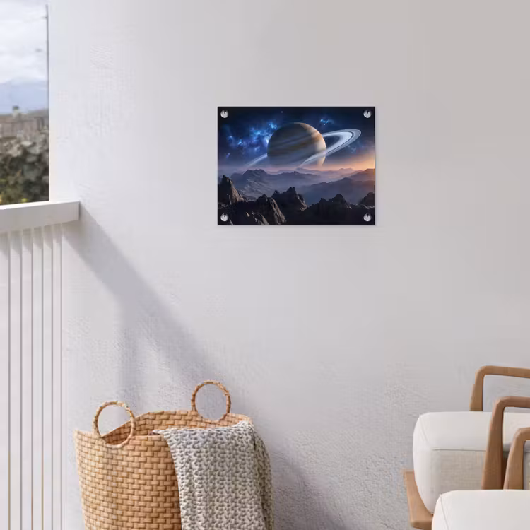 Fantasy - Kosmos - Landschap tuinposter los doek klein -sfeer8