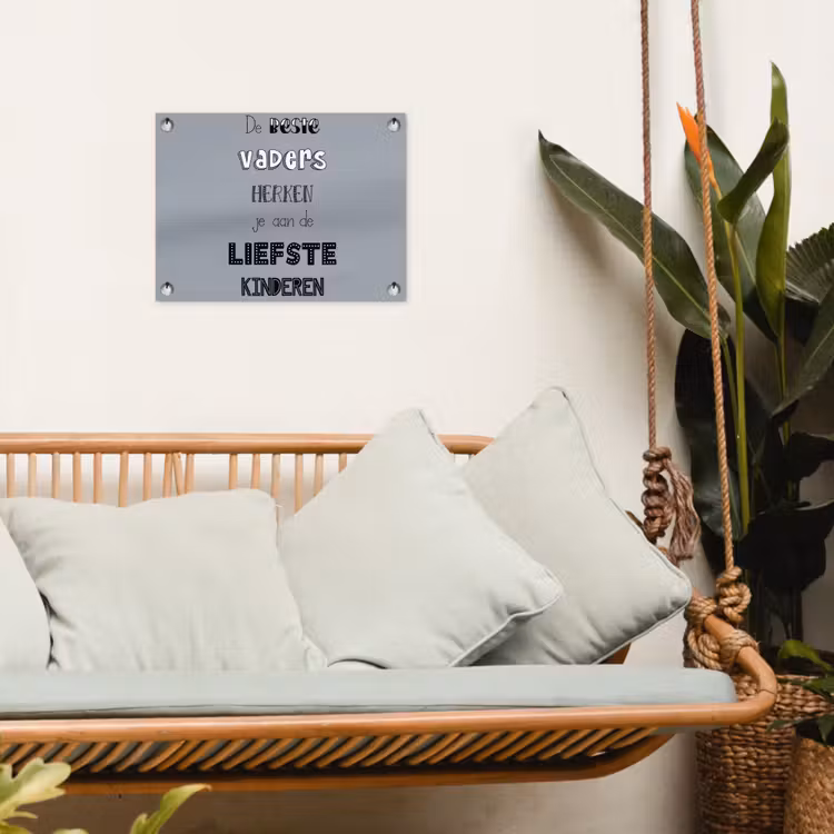 Vaderdag geschenk - Vader - Spreuken - De beste vaders - Quote tuinposter los doek klein -sfeer7