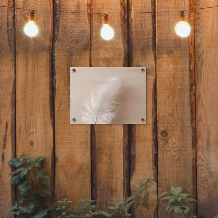 Veer - Minimalistisch - Roze tuinposter los doek klein -sfeer1