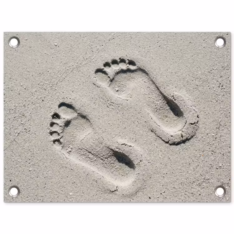 Voeten - Zand - Zee tuinposter los doek klein -3d