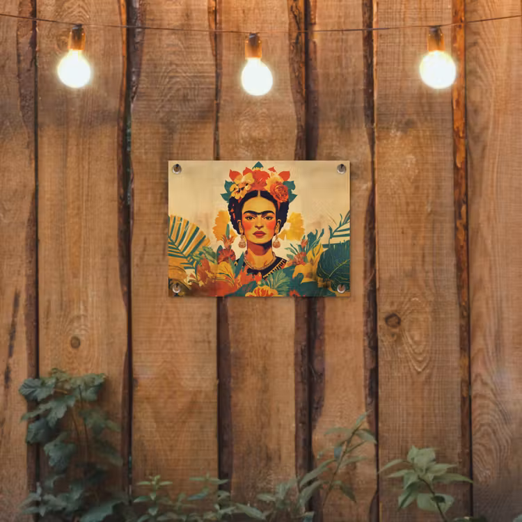 Vrouwelijk - Bloemen - Sieraden tuinposter los doek klein -sfeer1