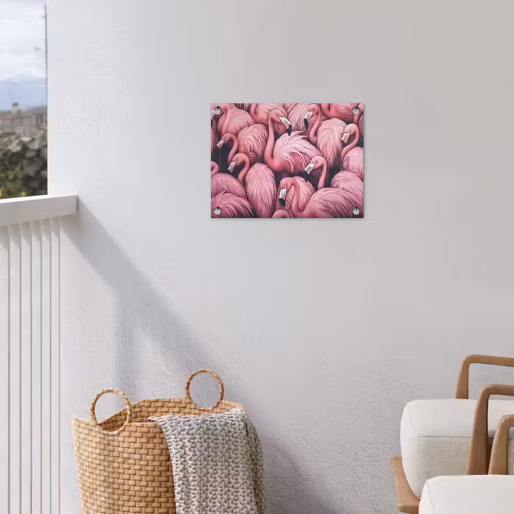 Flamingo - Roze - Dieren tuinposter los doek klein -sfeer8