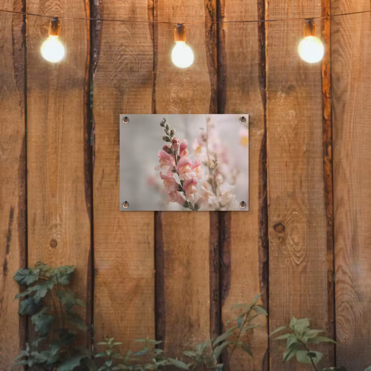 Bloem - Leeuwenbek - Roze - Stengel tuinposter los doek klein -sfeer1