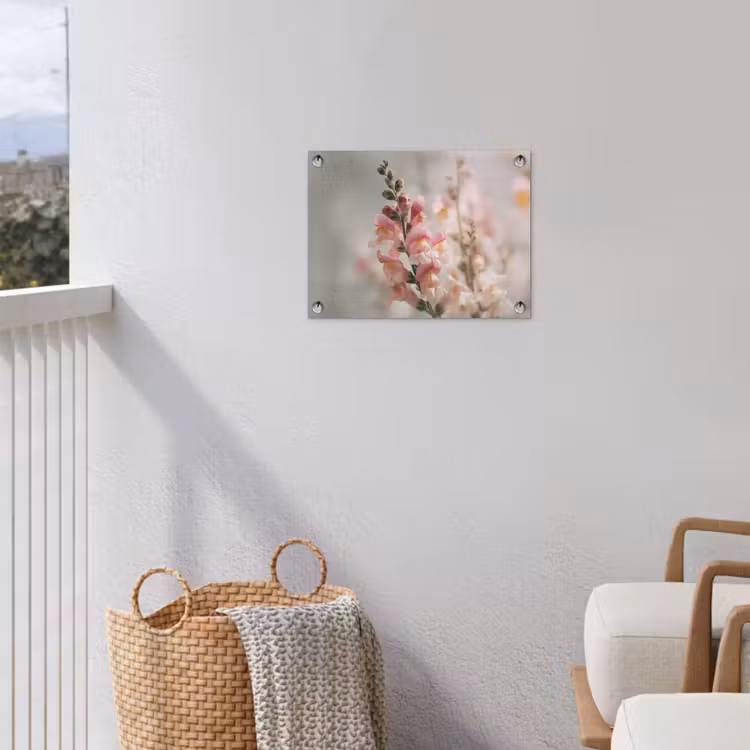 Bloem - Leeuwenbek - Roze - Stengel tuinposter los doek klein -sfeer8