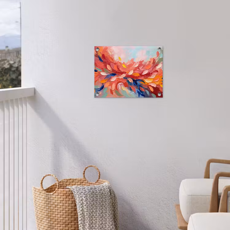 Bloemen - Abstract - Kunst - Modern tuinposter los doek klein -sfeer8