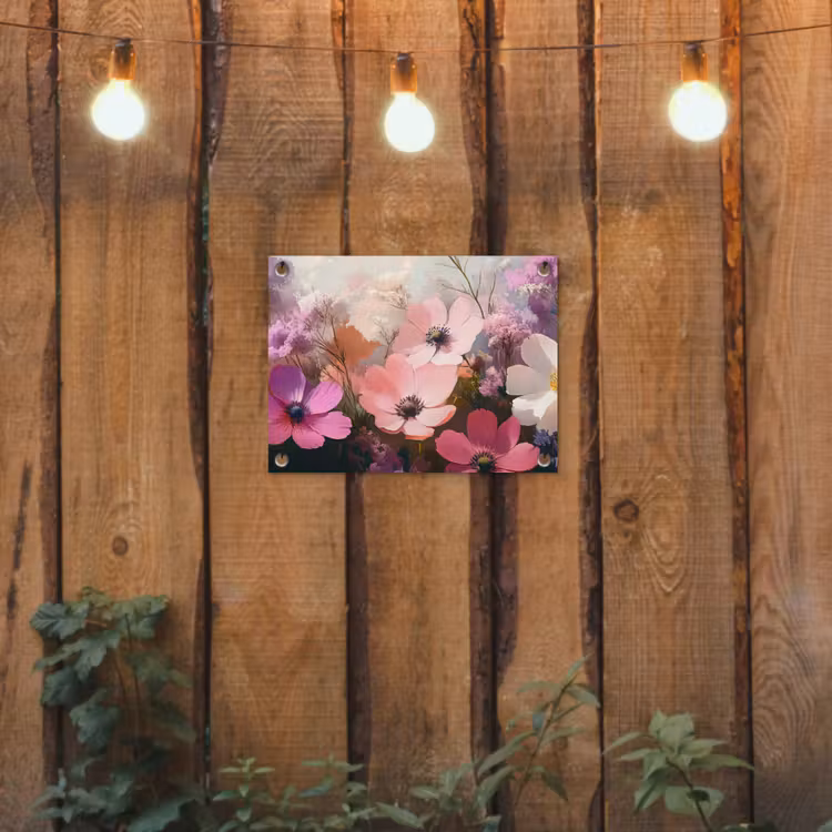 Bloemen - Kleurrijk - Bloei tuinposter los doek klein -sfeer1