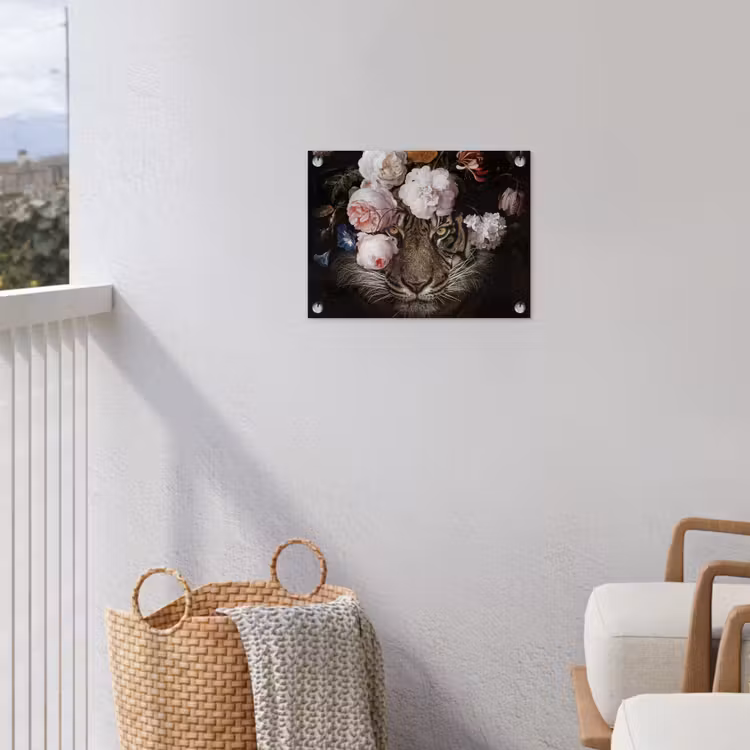 Bloemen - Jan Davidsz de Heem - Tijger - Schilderij - Stilleven - Oude meesters tuinposter los doek klein -sfeer8