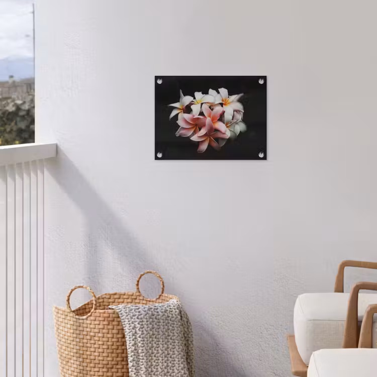Bloemen - Roze - Zwart - Flora - Botanisch tuinposter los doek klein -sfeer8