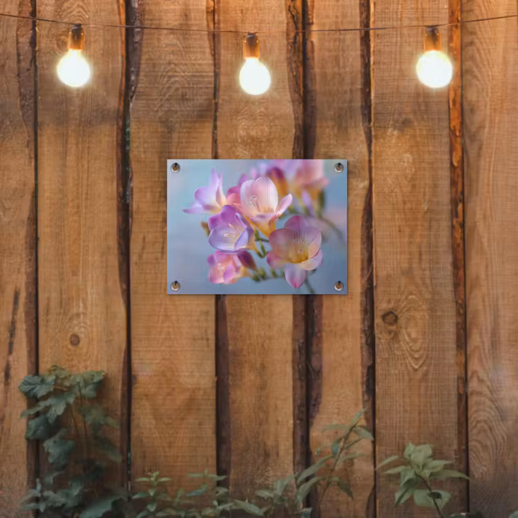 Bloemen - Paars - Overloop - Meeldraden tuinposter los doek klein -sfeer1