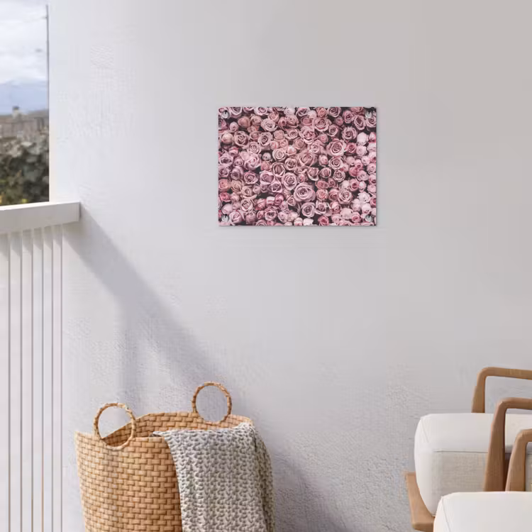 Bloemen - Rozen - Natuur - Roze - Botanisch tuinposter los doek klein -sfeer8