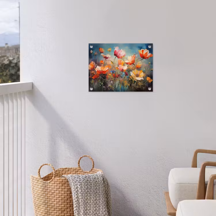 Bloemen - Watercolor - Kunst - Botanisch - Natuur tuinposter los doek klein -sfeer8