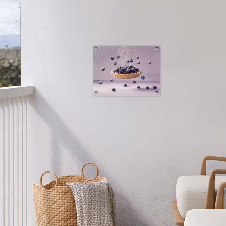 Eten - Taart - Bessen - Blauw tuinposter los doek klein -sfeer8