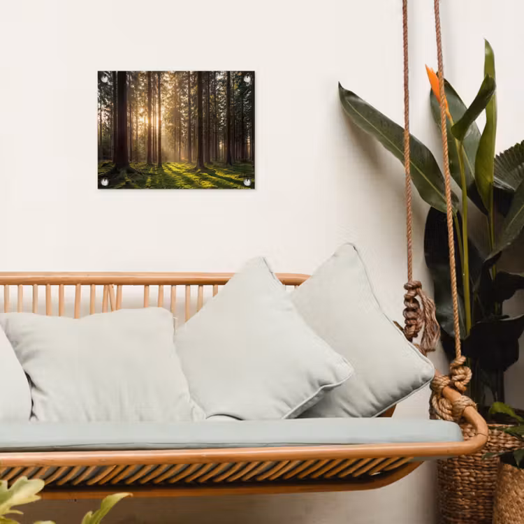 Bos - Gras - Zonlicht tuinposter los doek klein -sfeer7