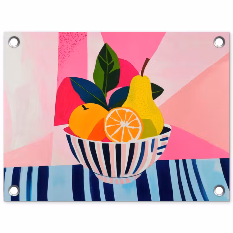 Fruit - Abstracte achtergrond - Roze tuinposter los doek klein -3d