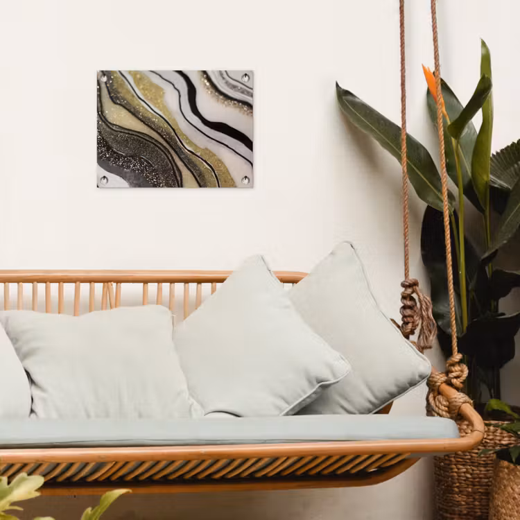 Edelsteen - Abstract - Marmer - Natuur tuinposter los doek klein -sfeer7
