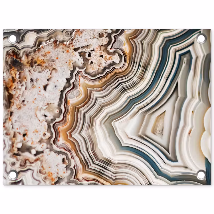 Edelsteen - Marmer - Natuur - Abstract tuinposter los doek klein -3d