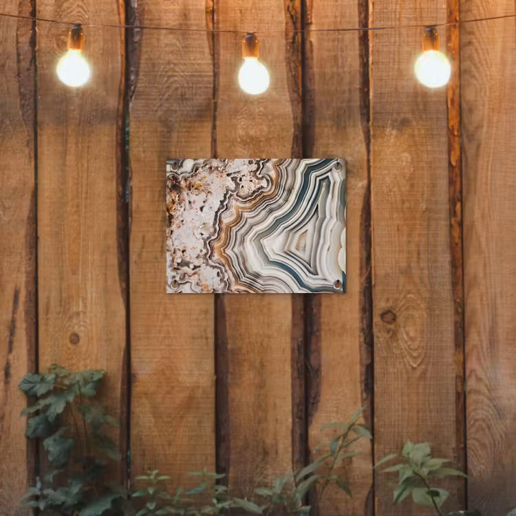 Edelsteen - Marmer - Natuur - Abstract tuinposter los doek klein -sfeer1