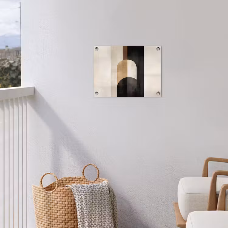 Geometrische - Vormen - Wit tuinposter los doek klein -sfeer8