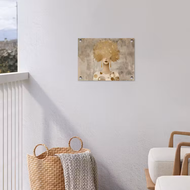 Goud - Portret - Vrouw tuinposter los doek klein -sfeer8