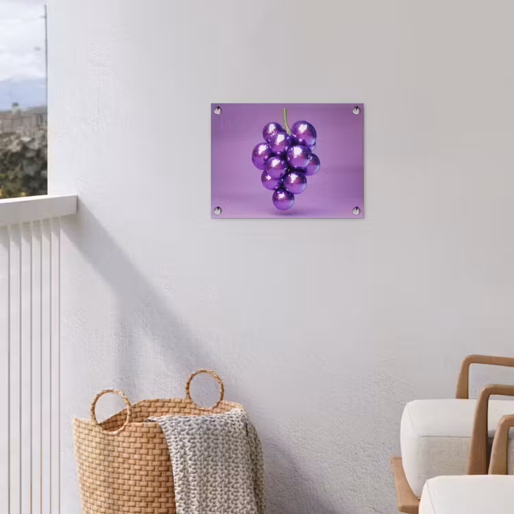 Druif - Disco - Glitter - Paars tuinposter los doek klein -sfeer8