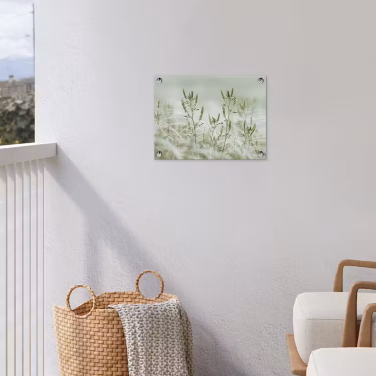 Grassen - Minimalistisch - Groen tuinposter los doek klein -sfeer8