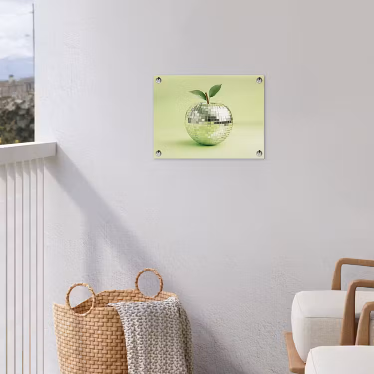 Groen - Disco - Decoratie - Appel tuinposter los doek klein -sfeer8