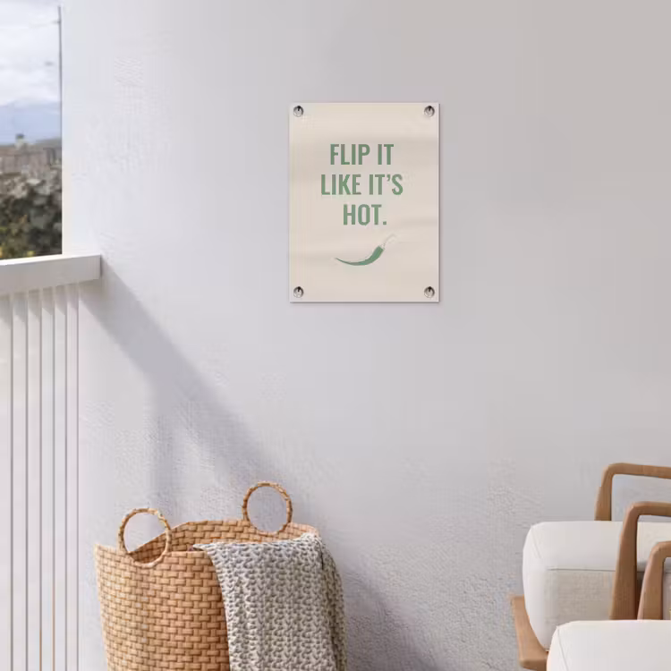Groen - Quote - Zomer - Chilipeper tuinposter los doek klein -sfeer8