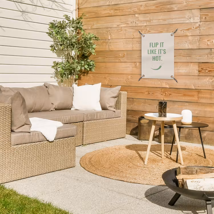 Groen - Quote - Zomer - Chilipeper tuinposter los doek klein -sfeer4