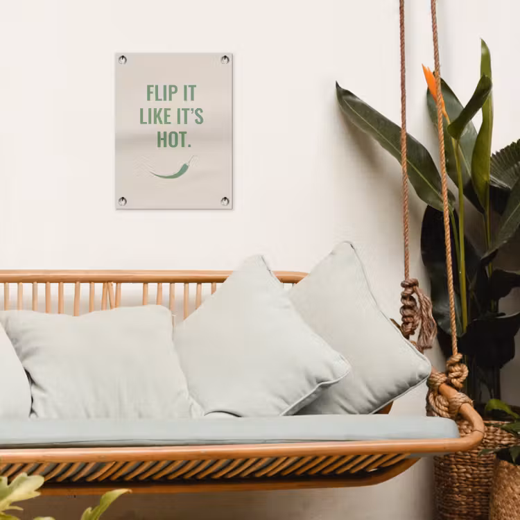 Groen - Quote - Zomer - Chilipeper tuinposter los doek klein -sfeer7