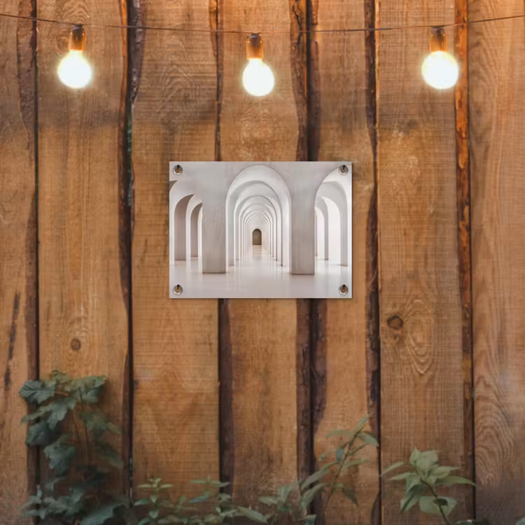 Hal - Bogen - Symmetrisch - Modern tuinposter los doek klein -sfeer1